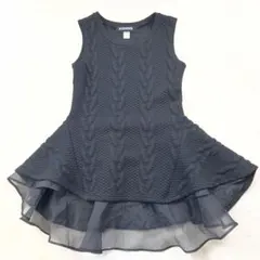 ALEXANDER ノースリーブ チュニック ペプラム フリル 黒