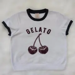 ジェラピケ　エアリーモコモチーフジャガードリンガープルオーバー