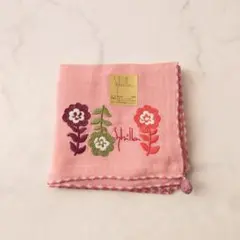 新品未使用　Syhilla シビラ　ガーゼハンカチ　刺繍　花柄のサムネイル