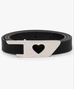DIESELウィメンズ レザーベルト D HEART BUCKLE
