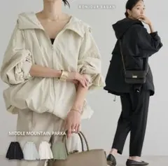 ボンジュールサガン　ミドルマウンテンパーカー　アイボリー