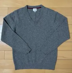 BEAUTY&YOUTH グレー Vネックセーター　ニット　サイズL
