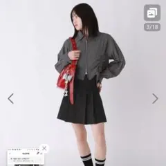 レピピアルマリオ　プリーツスカート　 L 160 ブラック