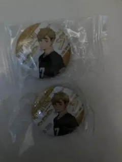 ハイキュー　くら寿司　コラボ　びっくらポン　宮侑　缶バッジ　2個セット