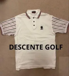 【超美品】DESCENTE GOLF デサント ゴルフ ポロシャツ M ホワイトのサムネイル