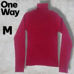 One Way 赤 タートルネック セーター M