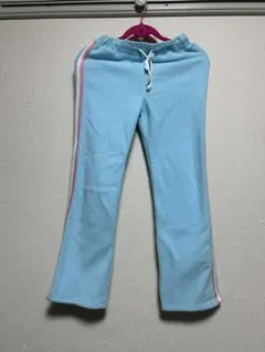 水色フリースジャージ（ストライプ）