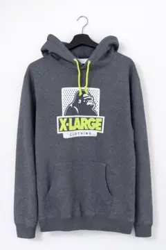 u*e様 XLARGE エクストララージ プルオーバーパーカー グレー ロゴプリ
