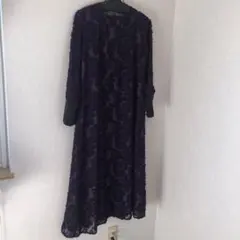 ヤマダヤ　RADIATE フラワーカットシアーワンピース 紫色 ロングワンピース