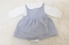 薄紫 ワンピース 長袖インナー付き