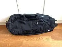 【美品】ナイキ『スラッシュロゴ テニスラケットバッグ』2Way／ショルダー／黒