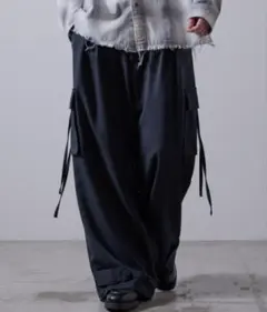 CLEL M-47デザイン TRルーズ パラシュートパンツ ダークネイビーのサムネイル