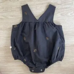 韓国子供服　the.lala花柄刺繍ロンパース　ベビー服M