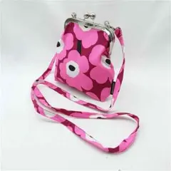 Marimekko ウニッコ がま口ショルダーバッグ ピンク系 レディース