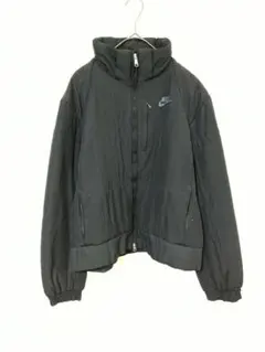 ナイキ　NIKE　ダウンジャケット　レディースXL　黒色　ジッパーポケット　ロゴのサムネイル