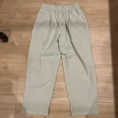 薄いグレー コーデュロイ イージーパンツ