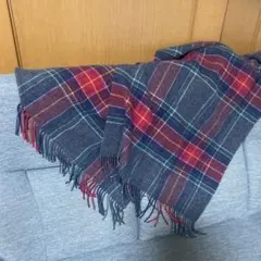 美品カシミヤ　大人タータンチェック大判ストール 、ショール