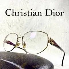 極美品　Christian Dior　メガネ　2989A　ゴールドフレーム