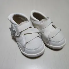 IFME イフミー ホワイト ベビーシューズ 星の装飾付き 13.5cm