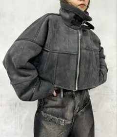 WHO'S WHO gallery リメイクライクショートムートンジャケット