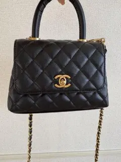 CHANEL ブラック キルティング ハンドバッグ　ノベルティ　ショルダーバッグ