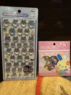 【正規品】ボンボンドロップシールちいかわハチワレ、ウサハナクリスタルシールセット
