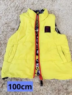 bit’z リバーシブル　ダウンベスト　イエロー　モンスター　100cm
