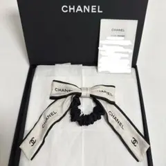 CHANEL シャネル　シュシュ　リボン　エクリュ　ホワイト　白　新品　限定 CHANEL - CHANEL シャネル シュシュ リボン ホワイト 白 新品