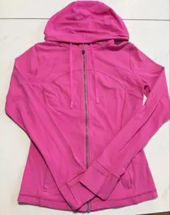 【美品】ルルレモン　フーディー　difineジャケット　ピンク　サイズ8