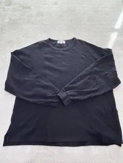 ユニバーサルスタイルウェア 長袖カットソー 無地 黒 XL