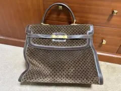 ✨美品✨GUCCI GG ボストンバッグ ハンド ブラウン レザー 金具 ロゴ