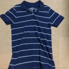 AMERICAN EAGLE ポロシャツ ネイビー ボーダー XSのサムネイル