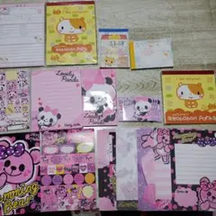 平成レトロ　平成女児　ハムスター　パンダ　くま　メモ帳　ミニレターセット