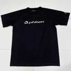 phiten 半袖ドライTシャツ 黒/銀 Oサイズ バレーボール ファイテン