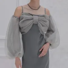 leja ワンピース フロントリボンワンピース 結婚式 オケージョン パーティー