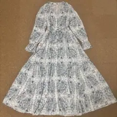 【美品】グレースコンチネンタル ペイズリープリントシャツワンピース〈0064〉