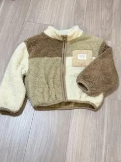 ペアマノン　フリースジャケット ベージュ・ブラウン・ホワイト