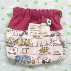 ハンドメイド品★バネポーチ、車柄、おもちゃ入れにも