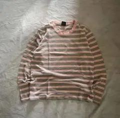 90s old nike striped ls tee pink archive