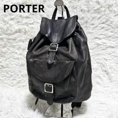 PORTER レザー リュック ダークブラウン