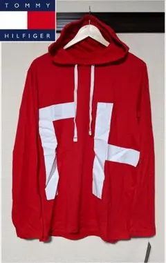 【TOMMY HILFIGER】パーカー/セットアップ/無地/デカロゴ/新品