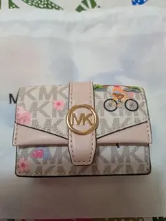 MICHAEL KORS 三つ折り財布 花柄 自転車 モチーフ　美品