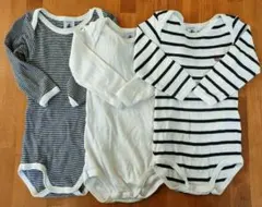 PETITBATEAU長袖ボディ３枚組　12m74cm