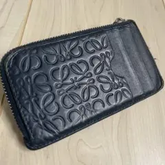 極美✨ ロエベ フラグメントケース アナグラム レザー ブラック 現