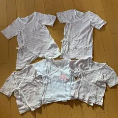 50〜60サイズ 新生児 肌着 短肌着 長肌着 5枚組 女の子用