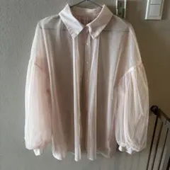 Louere チュールボリュームスリーブシアーシャツのサムネイル