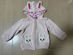 ミキハウス ウサギ耳付きパーカー