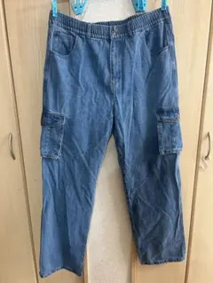 【匿名配送】メンズ　デニム　カーゴパンツ　3L