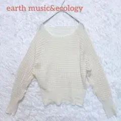アースミュージックアンドエコロジー/秋コーデ　ワッフル生地シアーシャツ　フリー