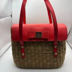 kate spade ケイトスペード かごバッグ レザーフラップ ハンドバッグのサムネイル